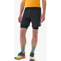 Compressport - Short de trail 2 en 1 - Trail Racing 2-In-1 Short M Black pour Homme - Taille M - Noir