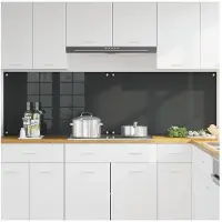 vidaXL Dos de cuisine 2 pcs Gris foncé 100 x 60 cm Verre trempé