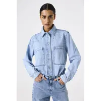 Garcia L50231 Long Sleeve Shirt Bleu S Femme