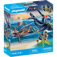 Playmobil Battle Against The Giant Octopus Construction Game Doré Enfants