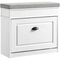 SoBuy Banc Chaussures Blanc Rangement