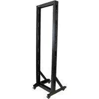StarTech.com Rack de serveur 42U en acier robuste - Bâti rack à 2 montants avec roulettes - rack ouvert - 42U