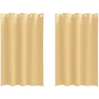 vidaXL Rideaux occultants avec anneaux 2 pcs Beige 175 x 140 cm