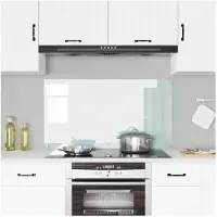 vidaXL Protection de cuisine Blanc 110 x 60 x 0.6 cm verre trempé