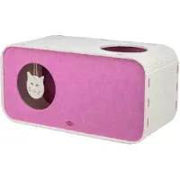 Trixie Merle, legowisko - jaskinia, dla kota, piaskowy/jagodowy, filc, prostokątna, 58 × 29 × 27 cm (Chat)