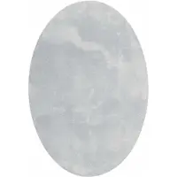 vidaXL Tapis ovales HUARTE Gris 140 x 200 cm 100 % polyester
