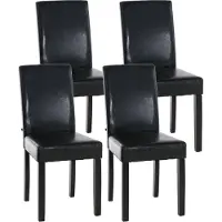 CLP lot de 4 chaises de salle à manger Ina noires