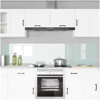 vidaXL Protection de cuisine 2 pcs Blanc 110 x 50 cm verre trempé