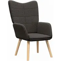 vidaXL fauteuil Gris foncé 62 x 67 x 95,5 cm Tissu Sherpa