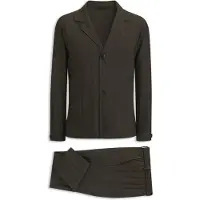 BOSS Costume deux pièces Slim en seersucker de laine mélangée