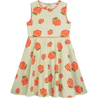 DANAMADE Robe 'DVIOLA' vert / menthe / rouge