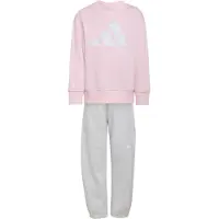 Adidas Survêtement 'Essentials' gris chiné / rose / blanc