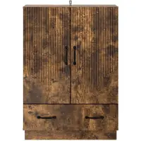 vidaXL Buffet en chêne fumé 66 x 34,5 x 92 cm, aggloméré