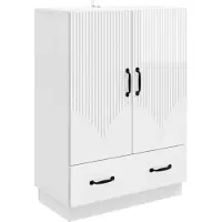 vidaXL Buffet blanc brillant 66 x 34,5 x 92 cm en aggloméré