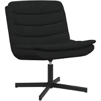 vidaXL Chaise pivotante Noir 63 x 75 x 76 cm Tissu