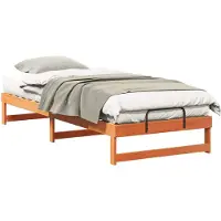 vidaXL Cadre de lit Marron 100 x 220 cm Pin massif