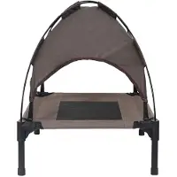 vidaXL Lit pour chien marron 76 x 62 x 70,5 cm en acier