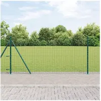 vidaXL Poteau de clôture. Autre 52 pcs Argent 3.2 x 3.2 x 110 cm Acier