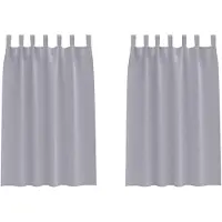 vidaXL Rideaux occultants à œillets, 2 pièces, gris métallisé