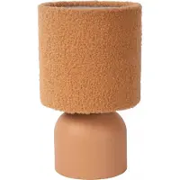Lucide Lampe de table avec abat-jour Woolly orange, 1xE14x40W, tissu, dimensions : 28x16x16 cm, IP20,