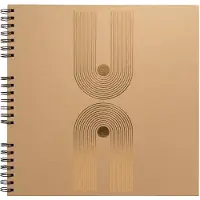 Exacompta Fotoalbum mit Spiralbindung, 60 Seiten schwarz, 32x32 cm, Graphik (32 x 32 cm)
