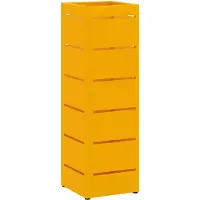 vidaXL Porte-parapluie Moutarde 15,5 x 15,5 x 49 cm Métal
