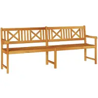 vidaXL Banc d'extérieur Nature 220 x 56 x 90 cm en bois massif d'acacia