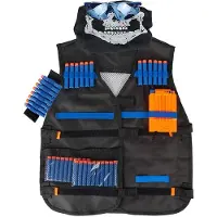 VAIVE Gilet tactique pour Nerf - Inclut des fléchettes et un chargeur pour les pistolets