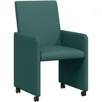 vidaXL Chaises de salle à manger à roulettes, lot de 2, vert foncé, 57 x 66 x 94 cm