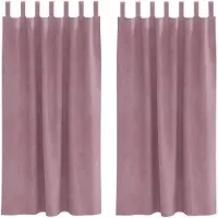 vidaXL Rideaux occultants 2 pcs rose foncé 140 x 175 cm velours