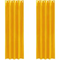 vidaXL Rideaux 2 pcs jaune moutarde 140 x 245 cm Velours