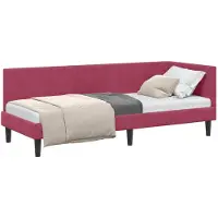 vidaXL Cadre de lit d'angle avec tête de lit vin rouge 80 cm x 200 cm velours