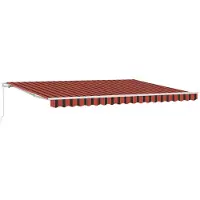vidaXL Store extensible orange et marron 450 x 350 x 165 cm