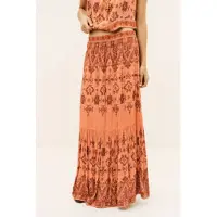Ba&sh pour femme. 1E26ZAYA Jupe Zaya orange (34), Casuel, Viscose