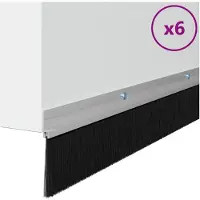 vidaXL Joints d'étanchéité pour portes, à fixer, 6 pièces, 100 cm, alliage d'aluminium