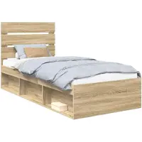 vidaXL Cadre de lit Sonoma 100 x 200 cm Pin massif
