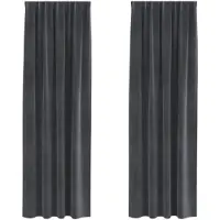 vidaXL Rideaux occultants 2 pcs gris clair 140 x 245 cm velours