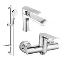 Mexen Pecos DF05 SET Mélangeur lavabo + douche avec accessoires, chrome(72704DF05-00)