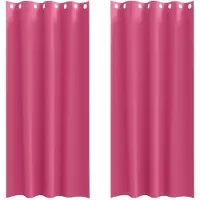 vidaXL Rideaux occultants avec œillets, 2 pièces, rose clair, polyester