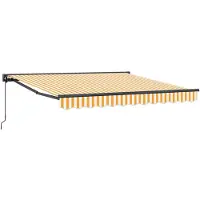 vidaXL Cadre de store jaune et blanc 300 x 250 cm