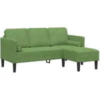 vidaXL Ensemble de canapés avec coussins, vert clair, polyester