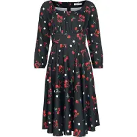 Banned Robe mi-longue Rockabilly de - XS - XXL - pour Femme - noir - Taille S
