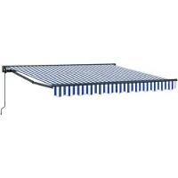 vidaXL Cadre de store bleu et blanc 300 x 250 cm
