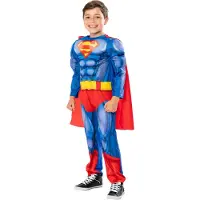 Rubies Superman Padded Suit W Cape-() Custom 98-104 Cm Multicolore Enfants