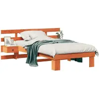 vidaXL Cadre de lit brun cireux 90 x 190 cm Pin massif