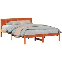 vidaXL Cadre de lit Marron 160 x 200 cm pin massif