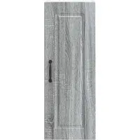 vidaXL Armoire murale PORTO, 2 pièces, en panneaux de particules imitation bois gris Sonoma