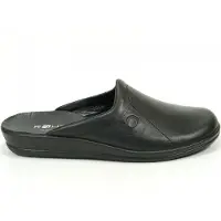 Rohde Herren Pantoufles Cuir Lekeberg 1558-90, Taille:44 EU, Couleur:Noir