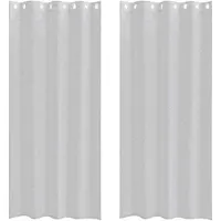 vidaXL Rideau en Voile 2 pcs Gris clair 245 x 140 cm Polyester