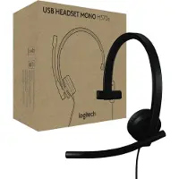 Logitech H570e Wired Usb-c On-ear Certified Microsoft Devices Monaural Headphone Argenté